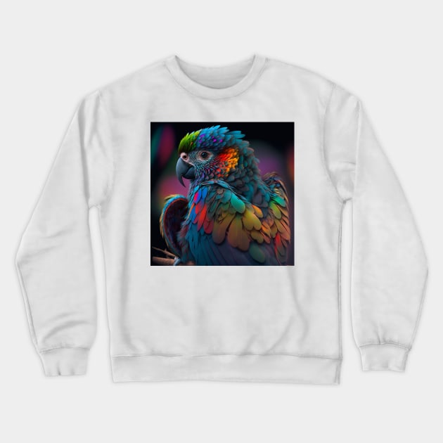 Living Life In Colour, Bird Crewneck Sweatshirt by AICreateWorlds